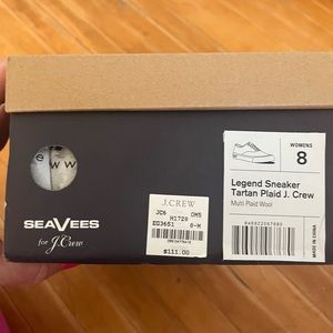 Removing Listing Reduced!New Jcrew Seavees Plaid Shoe  with original box size 8